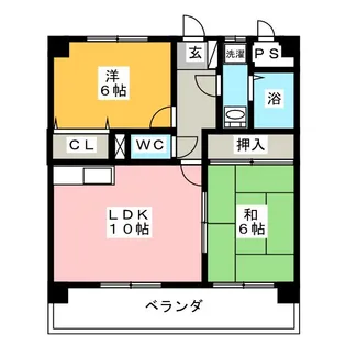 APPLE TOWN SAKURAI【6階】の間取り