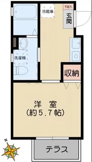 カーサあけぼの【1階】の間取り