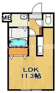 アマン恵庭【1階】の間取り
