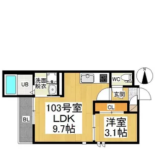 GRANDTIC nakasugichou【1階】の間取り