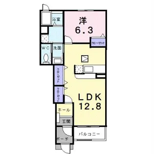 メリーブライト【1階】の間取り