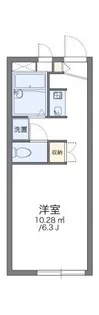 レオパレスin六条【1階】の間取り