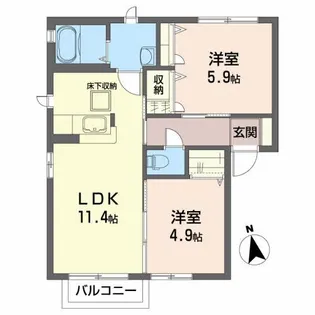 コンフォート【2階】の間取り