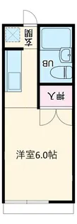 花川コーポ【1階】の間取り