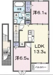 ガーデンヒル H&M I【2階】の間取り