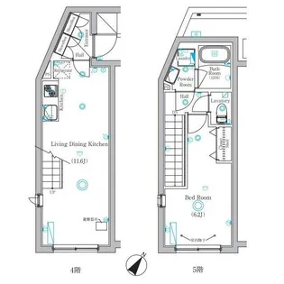 ラフィスタ目黒西小山【4階】の間取り