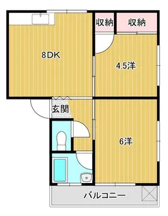 勝谷コーポ【1階】の間取り