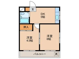 ホウエイハイツ【2階】の間取り