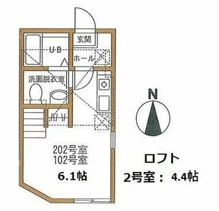HCHオールブルー入江【1階】の間取り