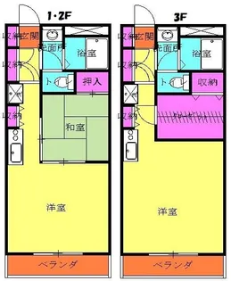 高砂ハイツ石原1【3階】の間取り