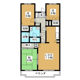 原当麻Mハイツ【2階】の間取り