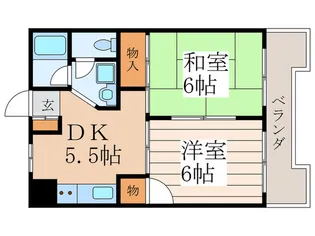 グリ-ンハイツ小金井【2階】の間取り