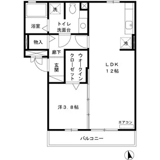 ヴィルヌーブ【2階】の間取り