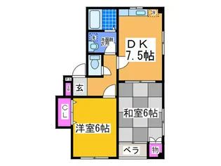 チエロマレ清水丘【4階】の間取り