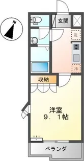 シャトー・中之庄【1階】の間取り