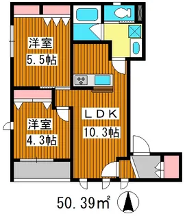 Quokka赤羽・志茂【2階】の間取り