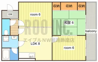 コーポエルム【1階】の間取り
