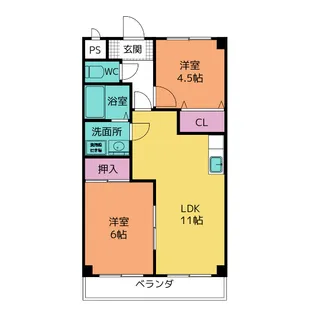 ハイツアメニティ【2階】の間取り
