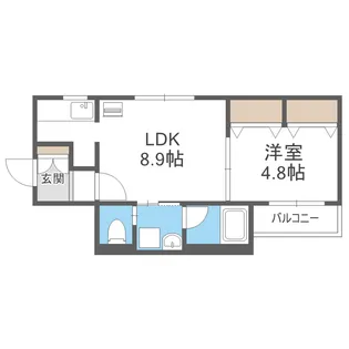 PRIME SQUARE KOTONI(プライムスクエア琴似)【2階】の間取り