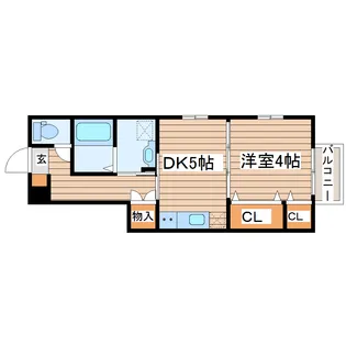 アンセル長町B【1階】の間取り