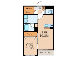 Mグランツ行橋【1階】の間取り