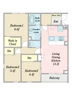 Belle Ville【3階】の間取り