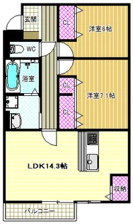 La Maison Blanche【2階】の間取り