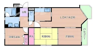エスポワール中内【3階】の間取り