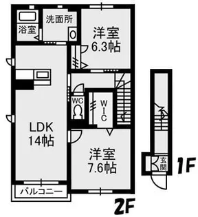 ガルテンMASAKI B・C棟【2階】の間取り