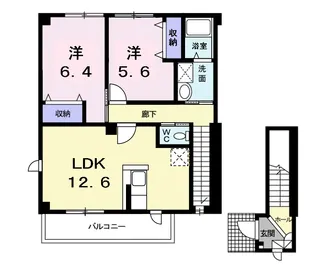 ブラン・エールII【2階】の間取り