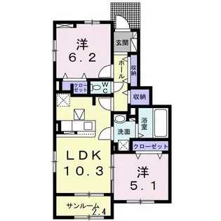 ひまわり【1階】の間取り