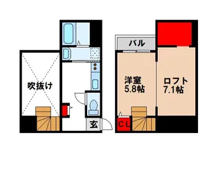 エスパシオ二日市【1階】の間取り