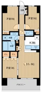 エコロジー千葉みなとレジデンス【2階】の間取り