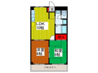 ミナモトマンション【2階】の間取り
