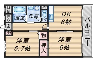 長興寺こよしマンション【4階】の間取り