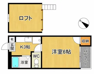サンラーク三条A【2階】の間取り
