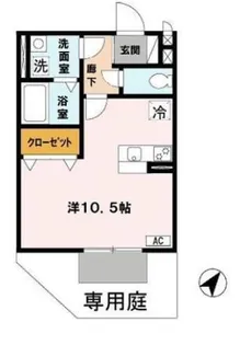 シェルズレイク日根野【1階】の間取り