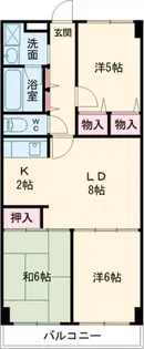 マーシャンハイツ梅島【4階】の間取り