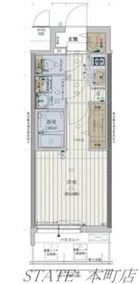 ファーストフィオーレ難波クレシア【4階】の間取り