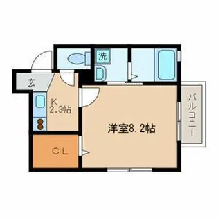 パーチェ西大井【1階】の間取り