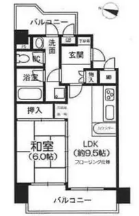 朝日プラザ五橋【7階】の間取り
