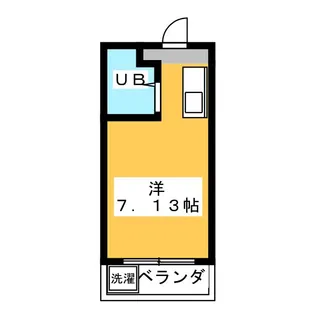 プチハイツ八幡【1階】の間取り