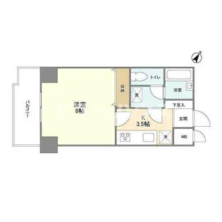 アグレ本八幡【7階】の間取り