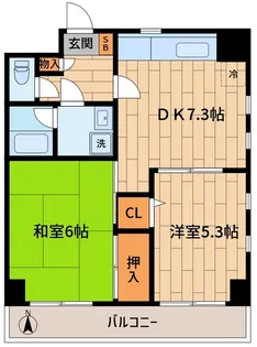 ローズガーデン【5階】の間取り