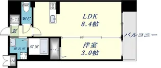 Luxe布施北3【9階】の間取り