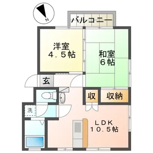 片山ハイツ【1階】の間取り