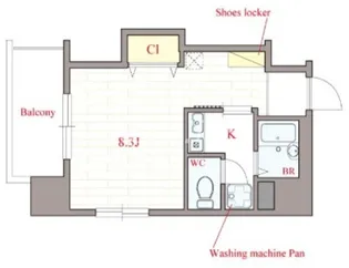 ブランシェ松屋町【3階】の間取り