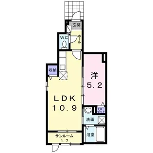ハーベスト【1階】の間取り