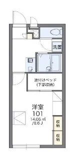 レオパレス小柴【1階】の間取り