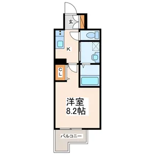 クロノス51新町VI【8階】の間取り